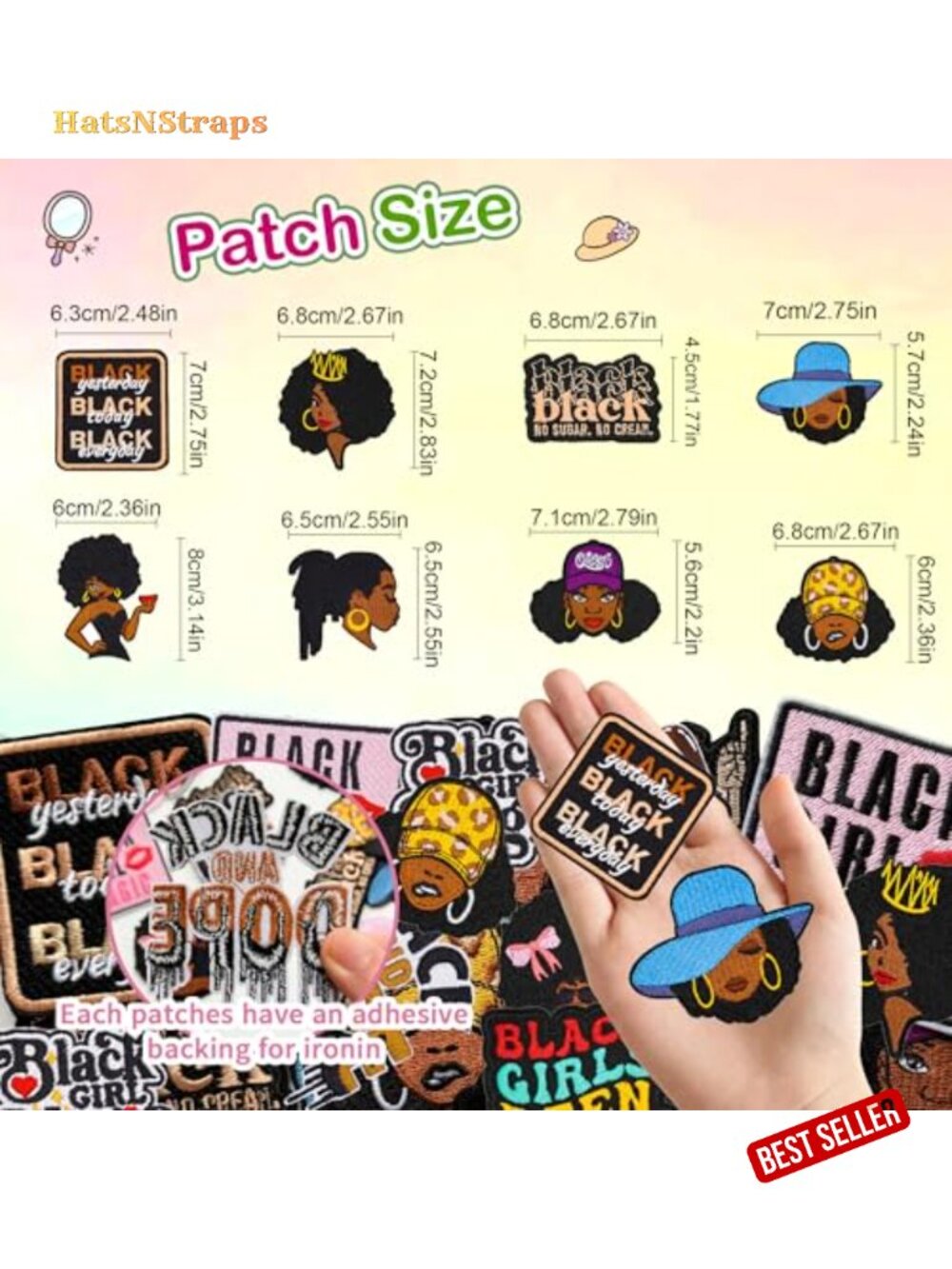 15pcs Embroidered Applique Patches Iron On Sew On for Clothes Hats Backpacks - Picture 2 of 6